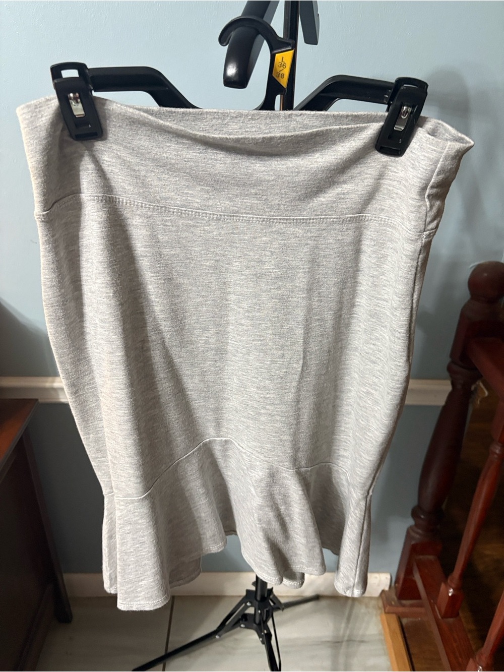 2 for $9 Hybrid & Company Navy and Grey Peplum Pencil Skirt Bundle - Picture 4 of 5